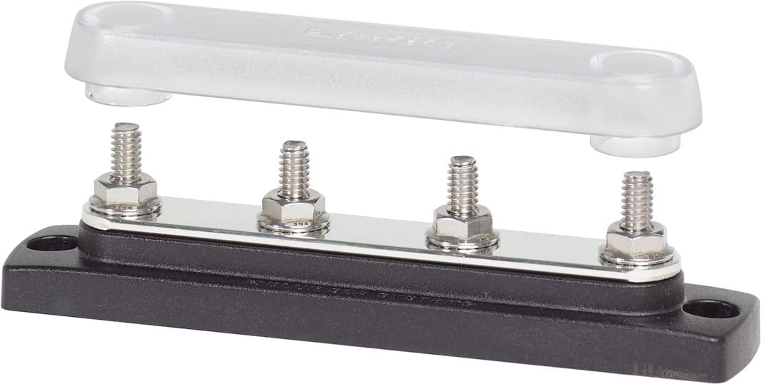 2307 150 Amp Common BusBar with 4 studs and a cover, With Cover, 150A