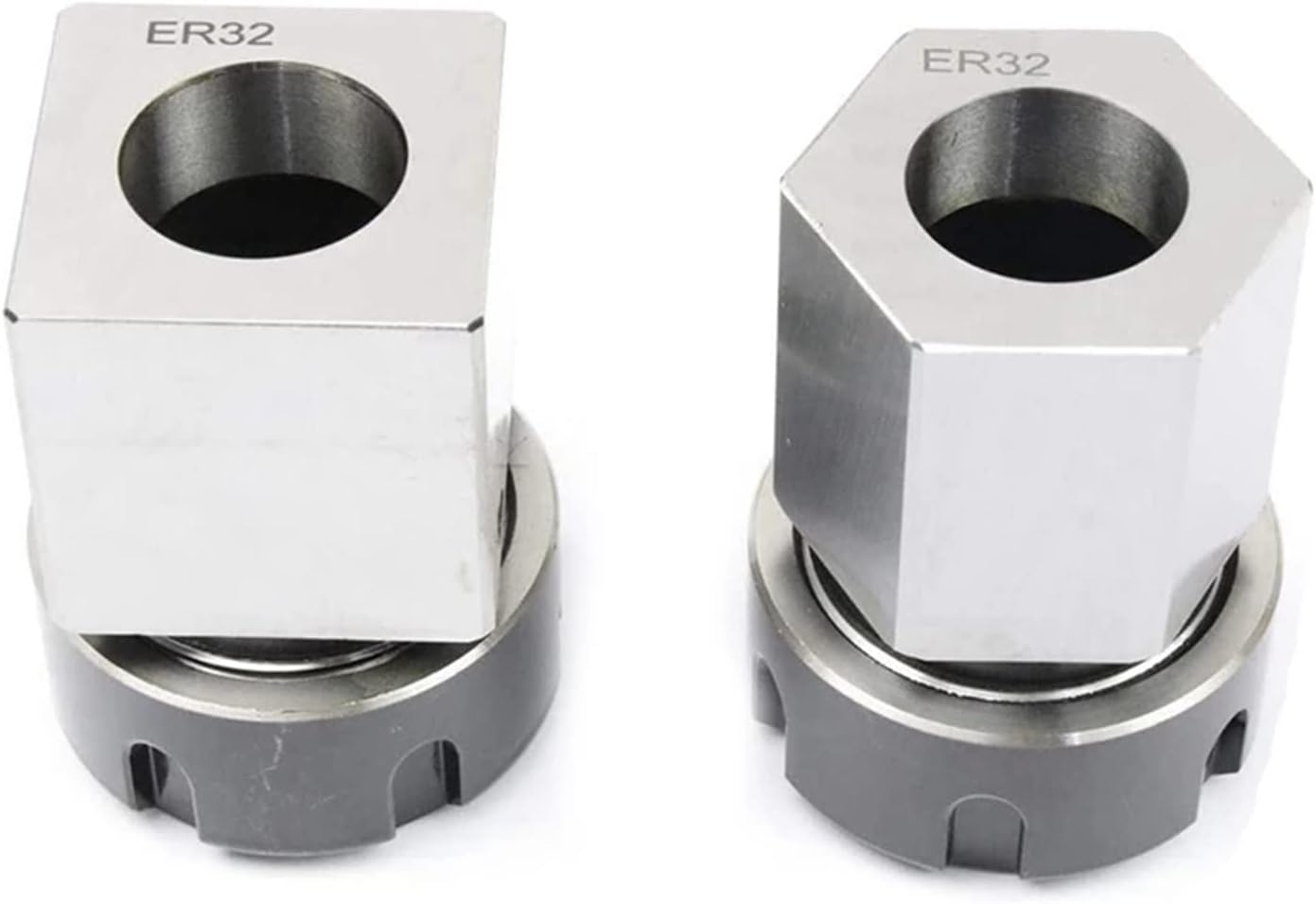 2pcs ER32 Collet Chucks Block Set of Square and Hex Workholding Holder