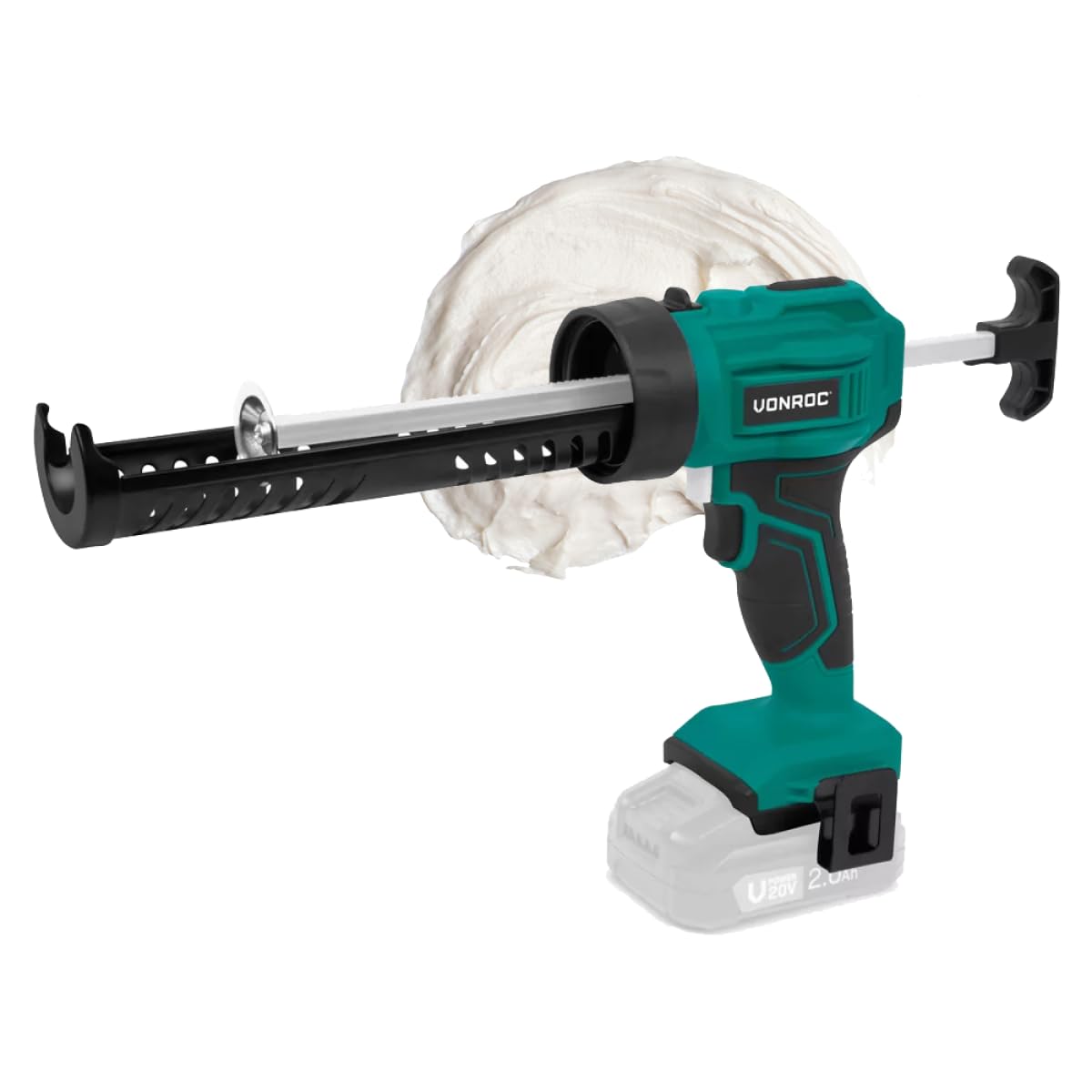 VONROC Akku Kartuschenpresse, Kartuschenpistole [Neues Model] - 20V - 4 Stufen Durchfluss, Silikonpistole ohne Akku und Ladegerät