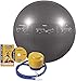 GoFit ProBall Stability Ball â€“ Printed Exercise Ball for Yoga, Workout, Balance - Silver 75cm