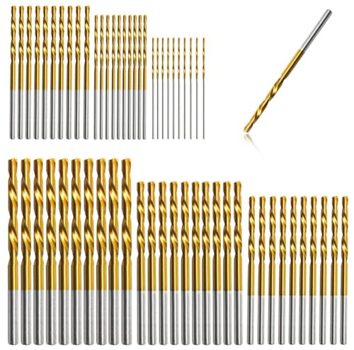 Hyamass 60Pcs Mini Drill Bit Set, Micro Drill Bits 1.0-3.5mm for Metal/Wood