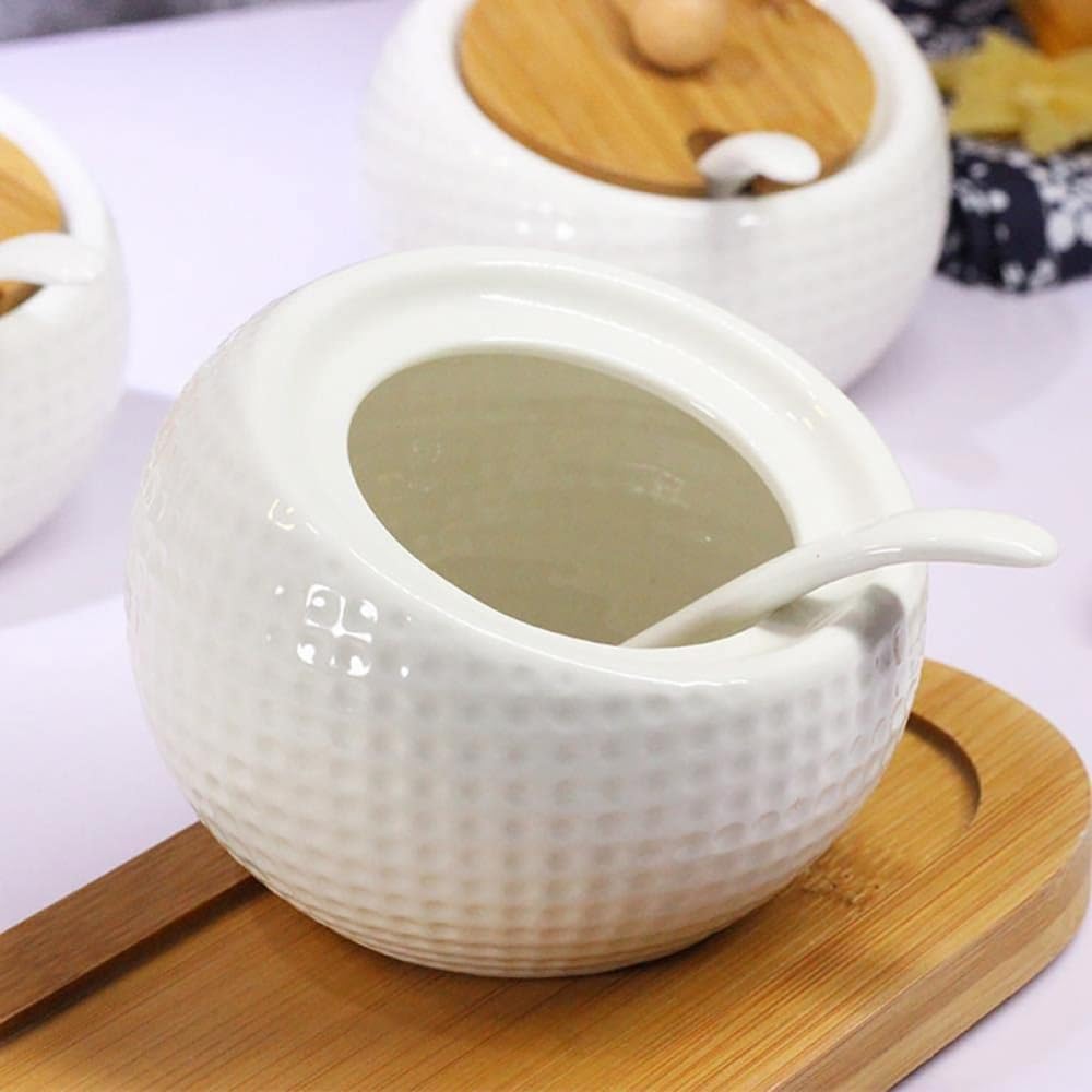 Zestaw pudełek na przyprawy słoik na przyprawy ceramiczne słoiki na przyprawy pojemnik na przyprawy słoik do przechowywania z łyżką cukiernica słoik sól pieprz ziołowe naczynia kuchenne