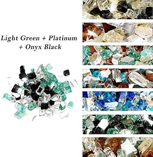 Skyflame 10-Pound Blended Fire Glass for Fire Pit Fireplace Landscaping - 1/2 Inch