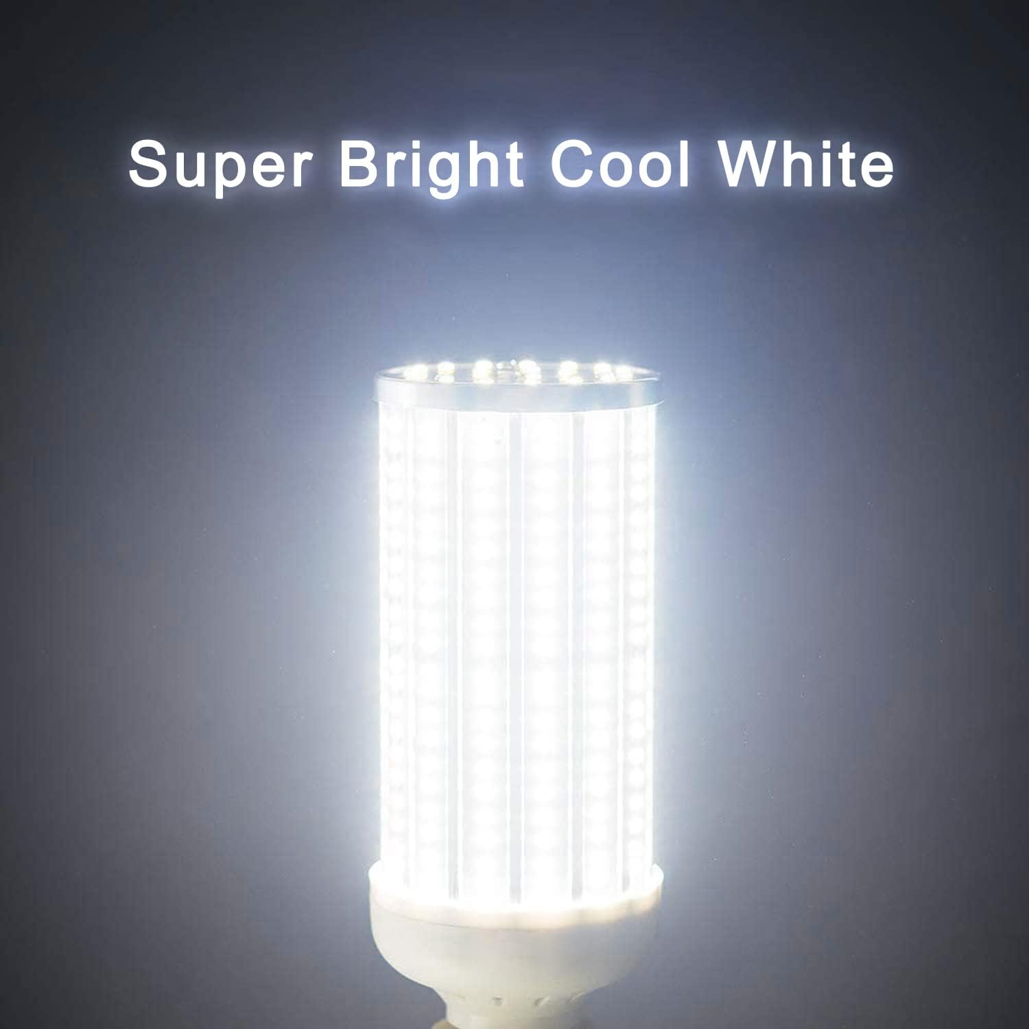 60W LED Corn Light Bulb, Large Mogul E39 Base, 6000-Lumen, 6500K Daylight Cool White,LED Bulb for Factory Warehouse Barn Garage Shopping Mall Supermarket Large Area AC85V-265V