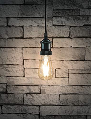 Lyyt | Single E27 Lamp Holders & Cord Set | Black Chrome