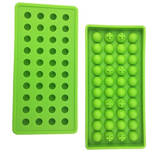 Mydio Mini Ice Ball Molds DIY Molds Tool for Candy pudding jelly milk juice Chocolate mold or Cocktails & whiskey particles (1 pack, Green)