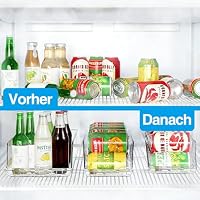 HNNJCK einstellbarer Dosenspender Getränke Organizer, Kühlschrank Dosen Organizer für Dosen und Flaschen 2er-Set XXL – Ansicht 4