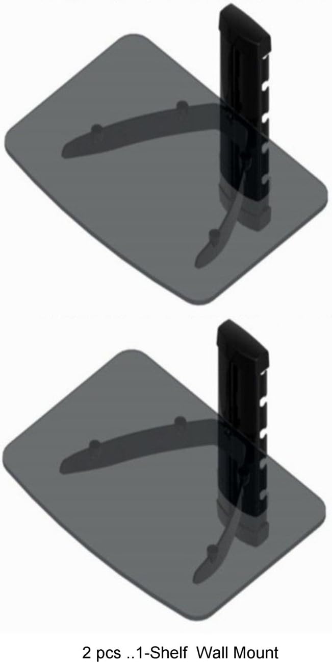 Fidomat2 PCS Wall Mount Shelf for Direct Tv Box, DVD Player, DVR, Cable Box, Blu-ray Player, X-Box