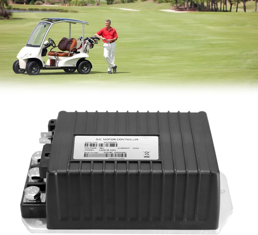 48V Golf Cart Controller, 1206HB-5201 Golf Cart Speed Controller for 2010-UP EZGO TXT, Express S4/L4, Terrain 250, ST Sport II, 250A Controllers Compatible with Curtis, ITS Throttle Type, 612632