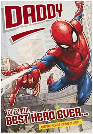 Hallmark Birthday Card for Daddy - Marvel Spider Man Design