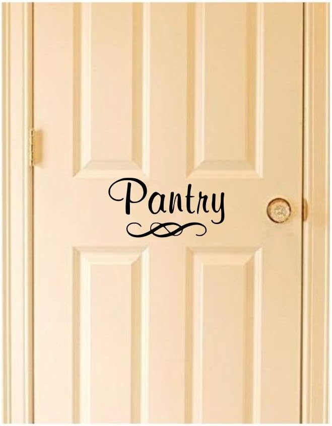 A&B Traders' Pantry Decal Label Letter Vinyl Wall Art Decal Sticker for Home and Kitchen Decor Wall Decoration.