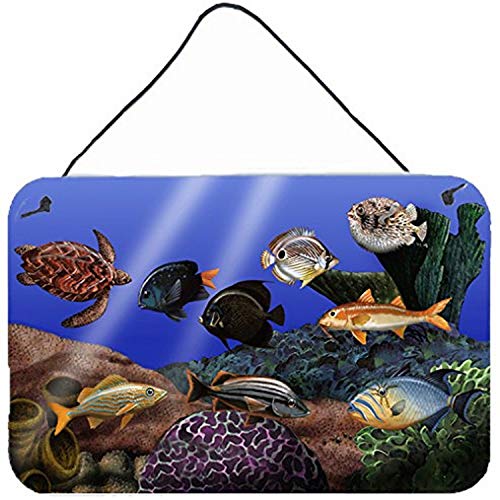 Caroline's Treasures PTW2028DS812 Undersea Fantasy 1 Wall or Door Hanging Prints Aluminum Metal Sign Kitchen Wall Bar Bathroom Plaque Home Decor, 8x12, Multicolor