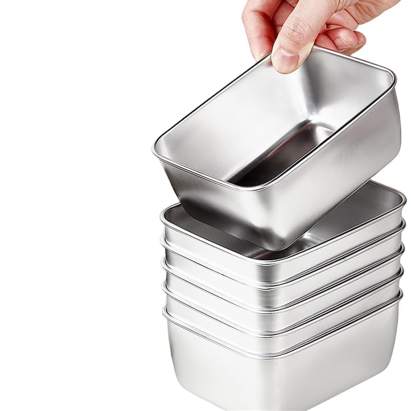 Image of Sinbyuer Stainless Steel fresh- keeping Container with cover refrigerator, Packing Box, garnish box, outdoor Picnic Container, Food Storage Container (6)