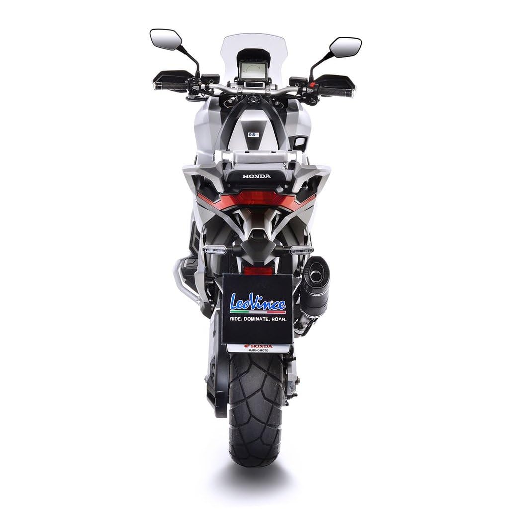 Terminale di scarico per marmitte slip-on LV Pro carbon compatibile Honda X-ADV 750 dal 2017 e Forza 750 dal 2021, design sportivo, finitura in carbonio, montaggio plug and play