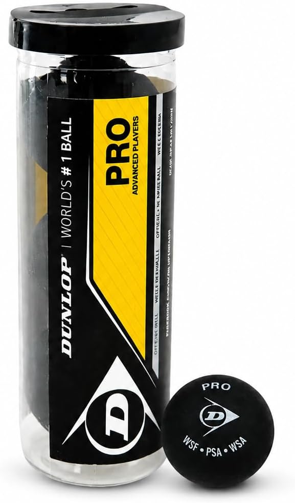 Dunlop Sports Pro XX Squash Ball - 3-Ball Tube