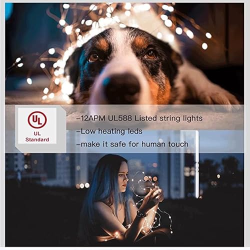 12Apm Dimmable Starry Fairy Copper String Lights, 66 Ft 200 Leds With Usb Plug In Powered For Bedroom Indoor Wedding Party Halloween Thanksgiving Christmas Ambiance Lighting, Ip 65 Waterproof #TOP2