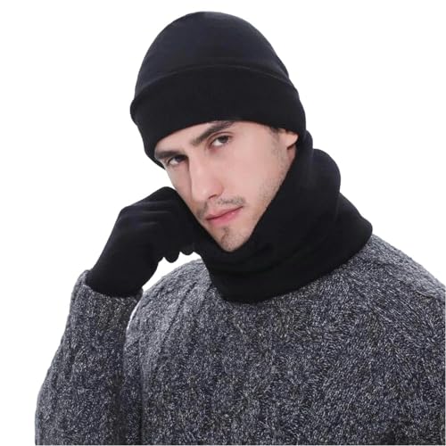 Set de gorro bufanda y guantes térmicos para proteger el cuello y manos del frío 7