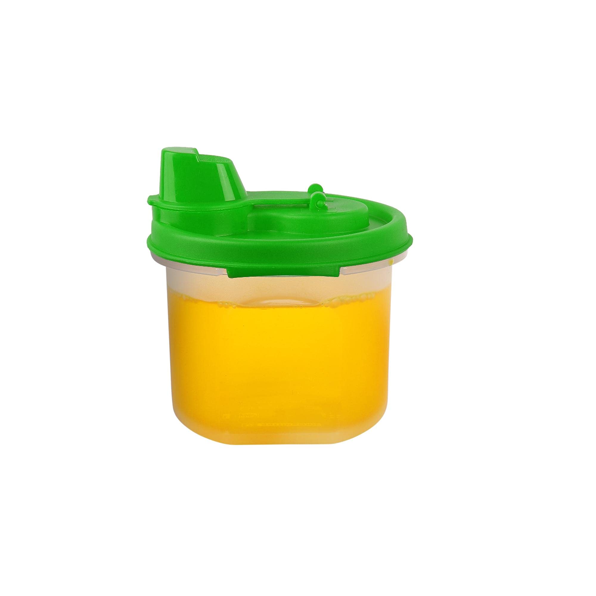 Cutting EDGE Easy Flow Jumbo Plastic Oil Pourer, 250 ML, Set of 1, Leak-Proof Flat Lid, Vinegar & Soy Sauce Pourer, BPA Free, Easy Flow Oil Pourer, Green
