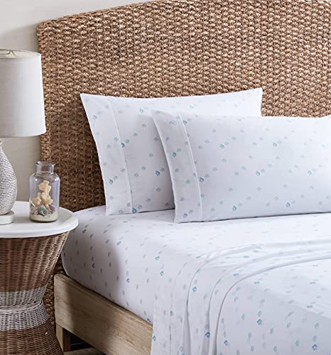 Image of Tommy Bahama - King Sheets, Cotton Percale Bedding Set, Crisp & Cool, Stylish Bedding Set (Angel Fish, King)