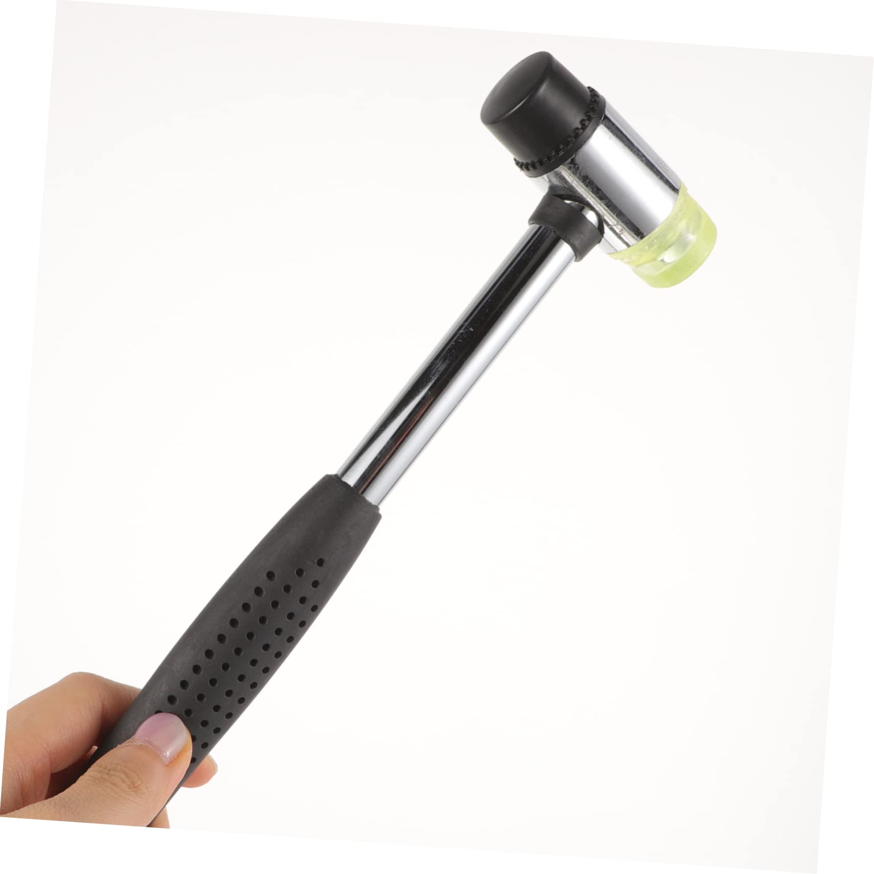 Uonlytech Mandril Ajustable para Anillos de Bodas Martillo de Goma, Varilla Ligera de Madera y Metal, Compacto y Portátil para Joyería y Bricolaje