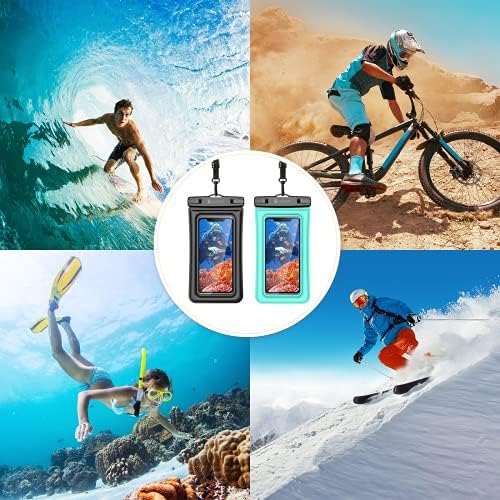 Syncwire Waterproof Phone Case, 2-Pack IPX8 Universal Waterproof Phone Pouch Underwater Dry Bag Compatible with iPhone 14 13 12 SE2 11 Pro XS Max XR X 8 7 6+ Galaxy S23 Ultra S22 Google Pixel Up to 7"