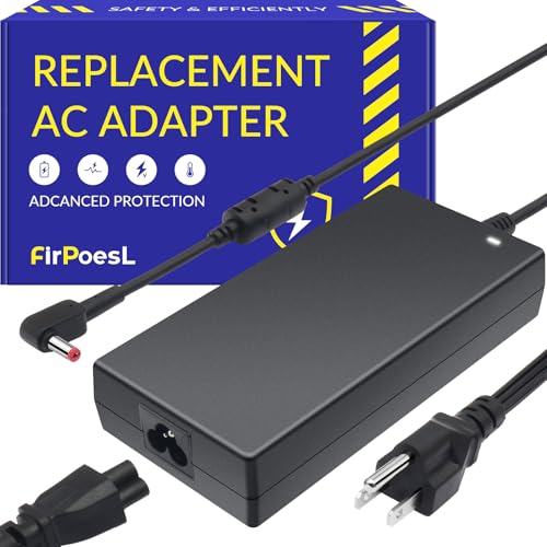 Firpoesl ADP-180MB 180W AC Adaptador para Acer Nitro 5 Gaming AN515 AN517 7 Gaming Aspire V Nitro VX5-591G V15 Nitro Predator Helios 300 G3 PH315 PH317 Triton 300 500 Cargador 19.5V 9.23A 5.5 * 1.7mm