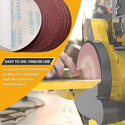 Sruhrak Schleifbänder und Schleifpapier- Schleifband 100X915mm (2x60/80/120/240/320)& Selbstklebenden Schleifscheiben Ø 150 mm(3X80/100/120/180/240/400)| 28 Teiliges Band und Tellerschleifer Set