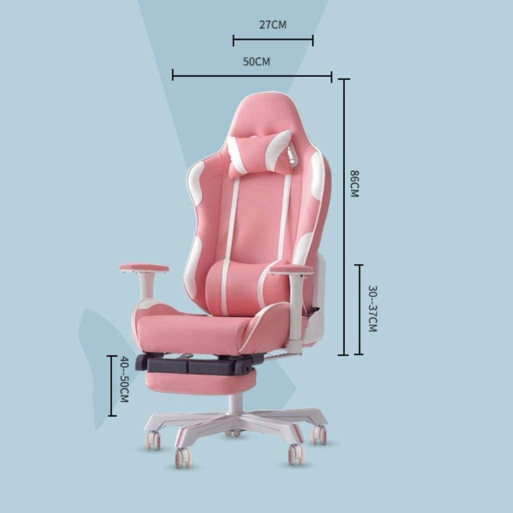 Chairs,Gaming Chair Office Chair Desk Chair with Ergonomic Lumbar Support, Racing Style Pu Leather Office Chair, High Back Adjustable Swivel Task Chair with Footrest