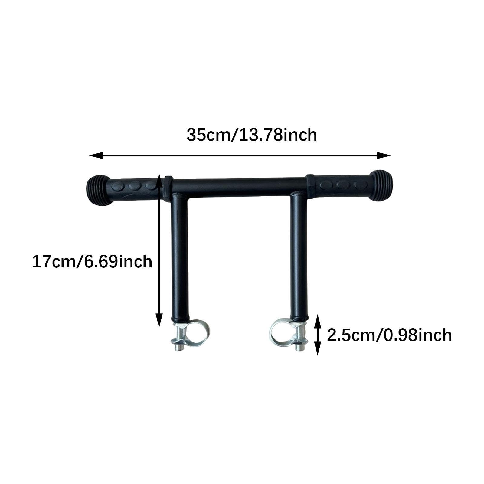 Griffverlängerung für Kinderwagen, Metallstange, 3 Clips