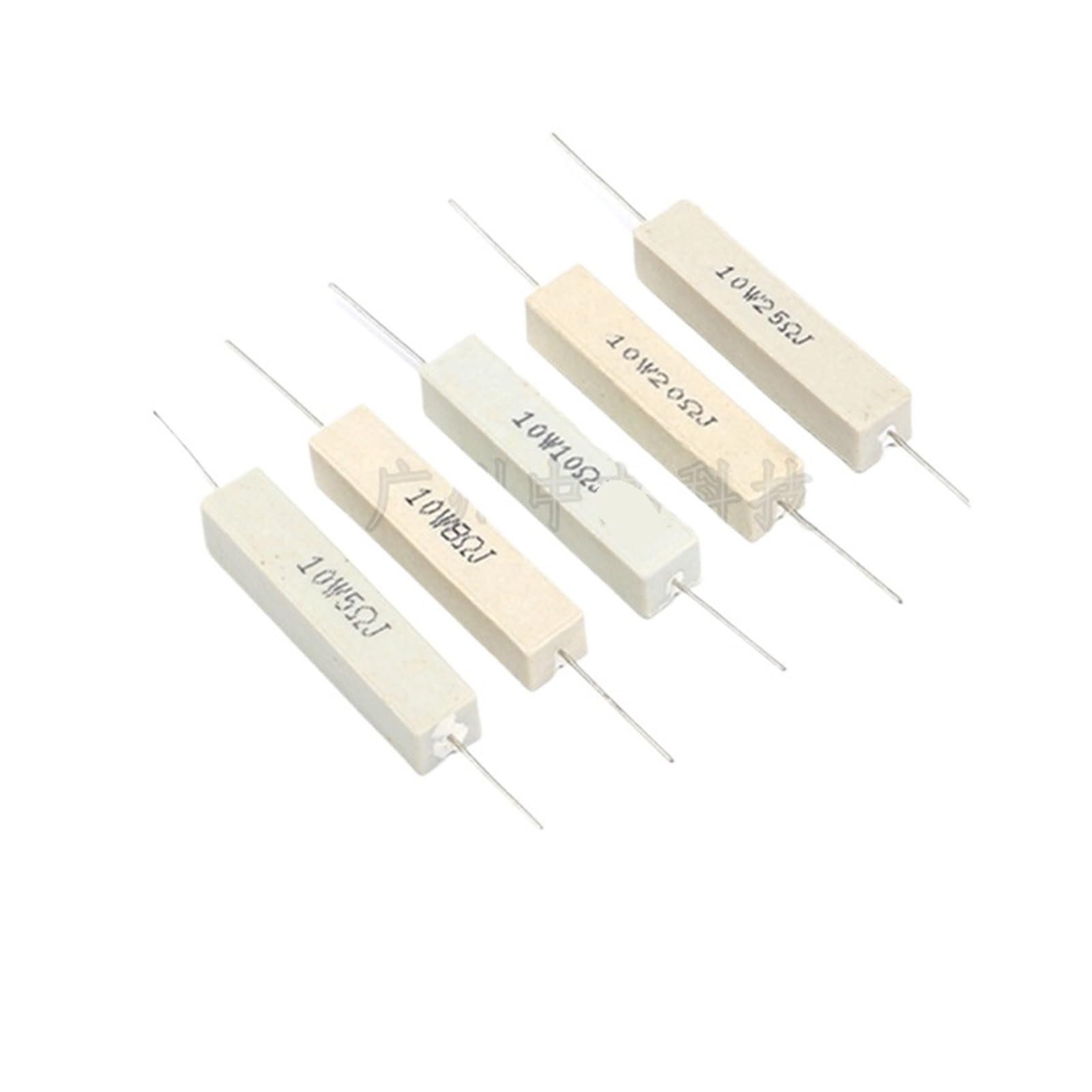 Résistance au ciment céramique 10W pour circuit imprimé de 0.5 à 100 ohm