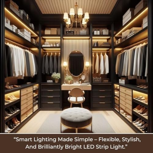 Image of Lighting PRO LED Strip Light for Ceiling, 6K 5-Meter 120 LED (12V) Strip Light for Home Decoration, Copper LED and PCB, High Lumen, High CRI- (Pack of 1)