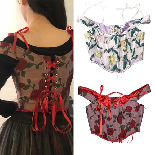 Bustier de bal masqué élégant avec baleines souples et laçage