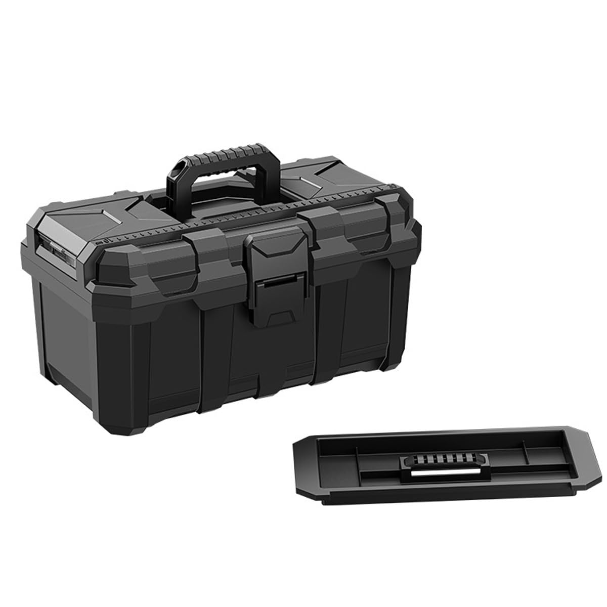 Scatola for piccole parti sul coperchio rimovibile, cassetta degli attrezzi da 15 pollici con vassoio rimovibile, organizer multifunzione for cassette degli attrezzi con vassoio e divisori((L16''X W13