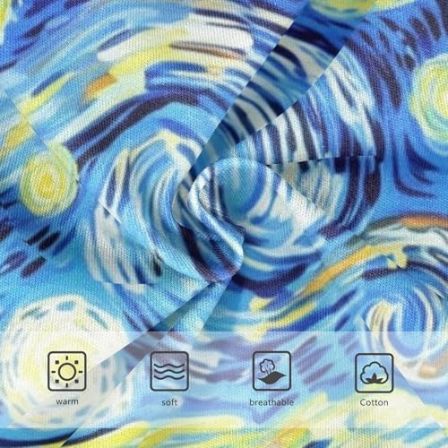 Cotton Toddlers Underwear Floral Oil Painting Starry Night Cute Panties Girl Cartoon Kids Briefs Undies 2t3