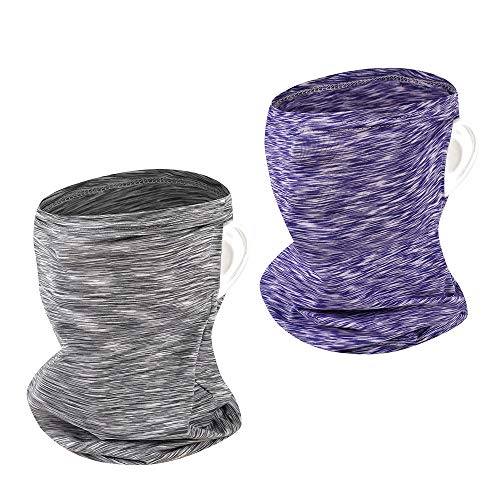 Novsix - Polainas para el cuello, protección UV, 2 unidades, para el sol, UV, lavable, reutilizable, para pesca, caza, ciclismo, deportes