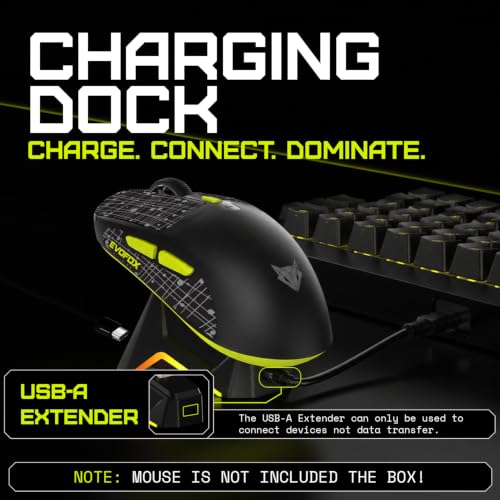 Image of EvoFox Dock X1 and Grip Tape for Ghost X Wireless Gaming Mouse
