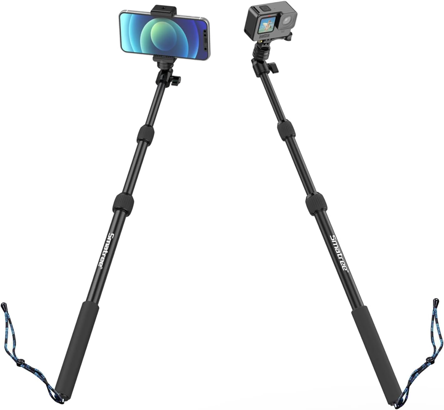 Smatree Telescoping Selfie Stick/Monopod/Pole Compatible for GoPro Hero 11/10/Max/9/8/7/6/Session/GOPRO Hero(2018)/Ricoh Theta S/V/Samsung Gear360/YI 4K/DJI OSMO Action Camera