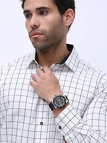 Image of Swiss Eagle Premium Swiss-Made Multifunction Watch for Men with Quartz Movement, Silicon Belt, Metal Case