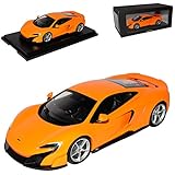 Aus Metall mit Plastikteilen. Kyosho McLaren 675LT Coupe Orange 2015-2017 C09541P 1/18 Modell Auto