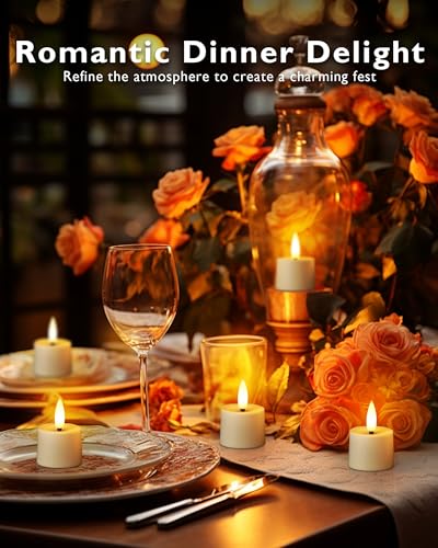 Image of BEICHI 6Pack Rechargeable Flameless Tea Lights Candles with Remote&Timer