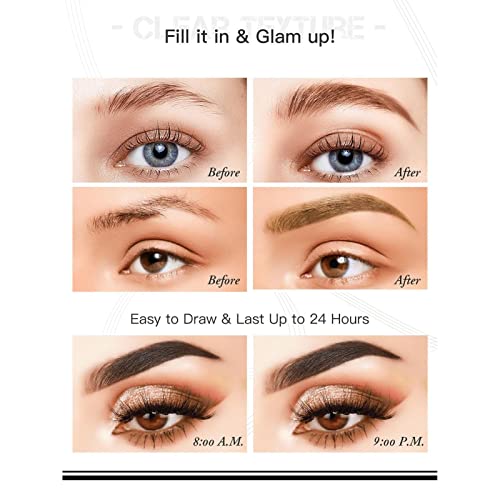 Caneta Microblading para Sobrancelhas, ponta garfo à prova d'água para sobrancelha, Lápis tatuagem