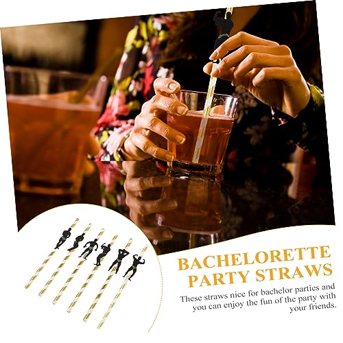 Beaupretty 24pcs Dancer Straws desechables para fiestas miniatura 4