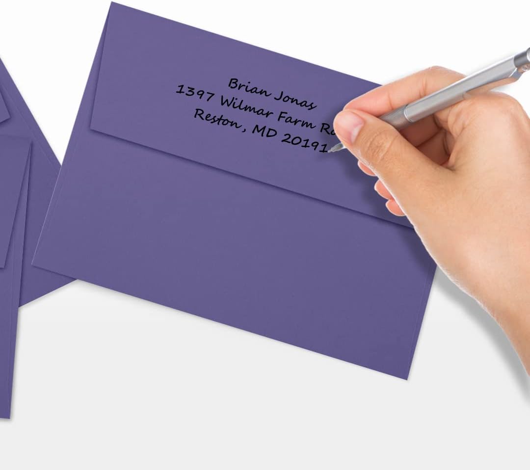 LUXPaper A7 Invitation Envelopes | Peel & Press | 5 1/4" x 7 1/4" | Wisteria Purple | 80lb. Text | 250 Qty
