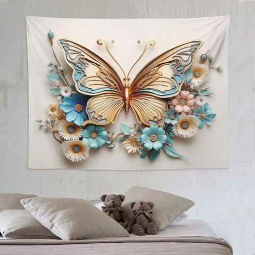Tapisserie murale papillon esthétique pour habiller un dortoir ado