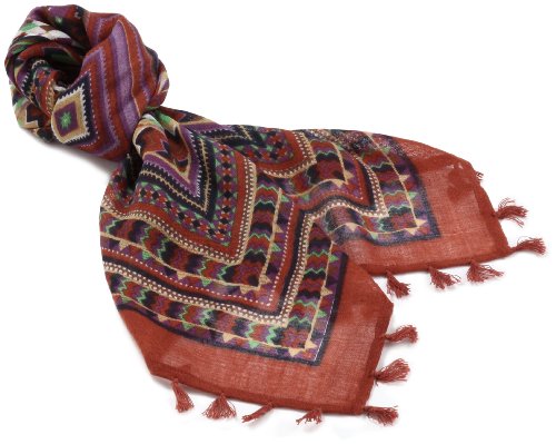 (グレンプリンス)Glen Prince フリンジ付スクエアオリエンタルストール 6920W 4 F