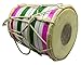Trading Dukan Handmade Indian Wooden Multi-Color Mini Dholak For Kids - 7.5 Inches