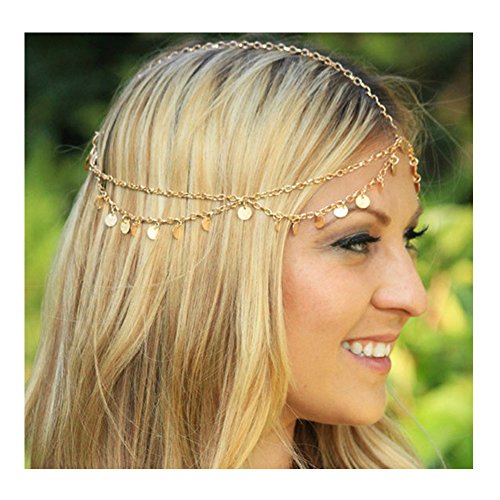 Minesign Headbands Jewelry Head Chain Boho Hair Accessories Turquoise Pearl Headpiece For Women Girls 4 Pack #TOP1