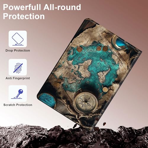 Case for iPad (A16) 11th Generation 11 Inch 2025/iPad 10th Generation 10.9 Inch 2022, Slim PU Leather Stand Cover with Auto Wake/Sleep, Multi-Angle Viewing & Shockproof, Ancient Map by GYSYZJDH - Image 6