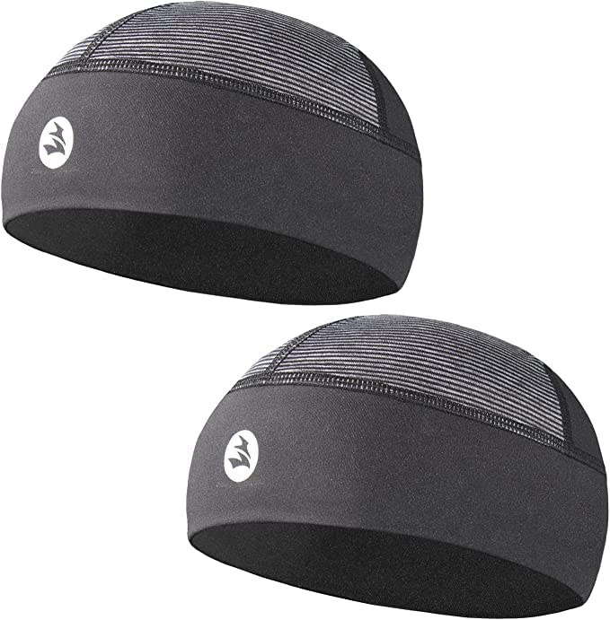 EMPIRELION Cooling Skull Cap for Men Women Low-Profile Cycling Helmet Liner UPF 30+ Sun Protection Moisture Wicking Running Beanie Breathable Summer Sports Cap for Cycling Running Gym