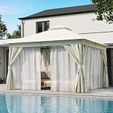 LAUSAINT HOME Cream White Patio Gazebo